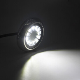 Apache J-LED Ultra Series - Dual Color strobe - Midnight Blue / Ultra White - Stainless steel 316L - IP68