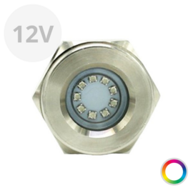 Apache J-LED Drain Series - RVS 316L loosplug onderwater LED verlichting - Super RGB - 12V - RVS 316L - IP68