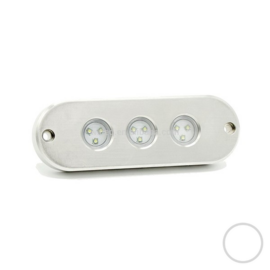 Apache J-LED Classic Series - Triple - RVS 316L onderwater LED verlichting - Ultra White  - IP68