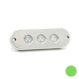Apache J-LED Classic Series - Triple - RVS 316L onderwater LED verlichting - Sea Green - IP68