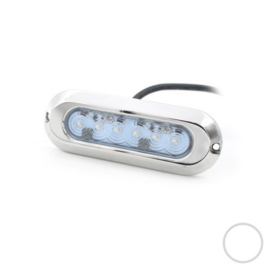 Apache J-LED Slim Series - Single - RVS 316L - onderwater LED Light - Ultra White - IP68