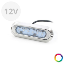 Apache J-LED Slim Series - Single - RVS 316L onderwater LED verlichting - Super RGB - IP68