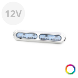 Apache J-LED Slim Series - Duo - RVS 316L onderwater LED verlichting - Super RGB - IP68