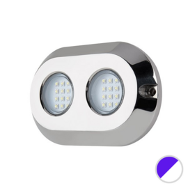 Apache J-LED Ultra Series - Duo - RVS 316L - Dual color - onderwater LED - White & Blue - IP68