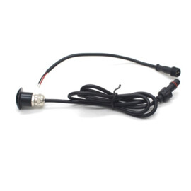 Apache J-LED - LED inbouw courtesyverlichting voor trap en deck - half afgeschermd - 12V DC - IP67 - zwart aluminium - Ø16 mm