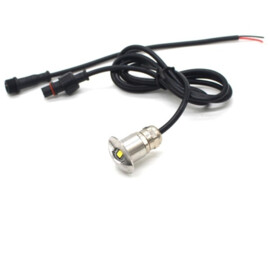 Apache J-LED - Half bedekte trap en deck LED inbouw spot - 12V - RVS - Ø 16 mm - IP67