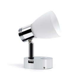 Apache J-LED - Interior series - No.06 - LED leeslamp - Touch aan/uit & dimbaar - met USB lader - warm wit - 10-30 VDC