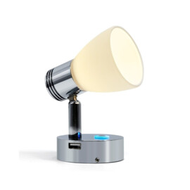 Apache J-LED - Interior series - No.06 - LED leeslamp - Touch aan/uit & dimbaar - met USB lader - warm wit - 10-30 VDC