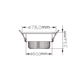 Apache J-LED - Ceiling series - RVS - Inbouwspot - Warm Wit - 3W - 8-30V DC