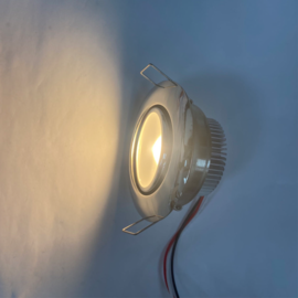 Apache J-LED - Ceiling series - RVS - Inbouwspot - Warm Wit - 3W - 8-30V DC