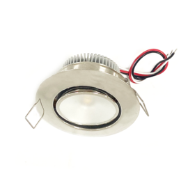 Apache J-LED - Ceiling series - RVS - Inbouwspot - Warm Wit - 3W - 8-30V DC