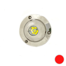 Apache J-LED Hybrid Series - Single - RVS 316L - onder- en bovenwater LED Light - Granade Red - IP68