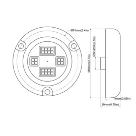 Apache J-LED Ultra Series – Bronzen onderwater LED verlichting – Ultra White & Midnight Blue – 25W – 9-32V – IP68