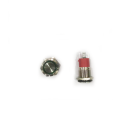 Apache Electric - RVS drukknop IP67 - NO - 12mm - aan-uit - LED: Verschillende kleuren