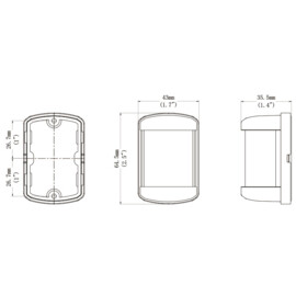 Stuurboordlicht - Vierkant Navigatielicht Mini - 12V 1W - IP67 - zicht 2NM - Groen - 64.5x43x35.5 mm