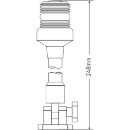 LED Rondomschijnend Paallicht - 03 Series - Verstelbare montage - 12VDC - IP65 - Daglichtwit 4000-4500K - Hoogte 248 mm