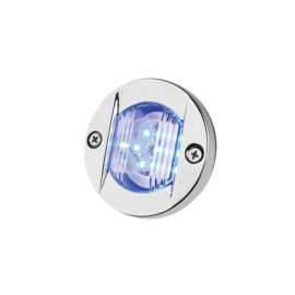 LED Ronde Heklicht - 01 series - 12VDC - IP66 - zicht 2NM - Blauw - S.S.304 - Ø 22,5 x 75 mm