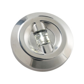 LED Ronde Heklicht - 02 series - 12VDC - IP66 - zicht 3NM - blauw - S.S.316 - 15 x  Ø 81 mm