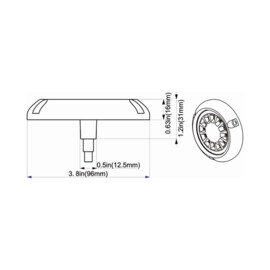 Apache PROLED Ultra Series - RVS316L - Dual Color strobe light - Midnight Blue / Ultra White - IP68