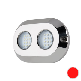 Apache PROLED Ultra Series - Duo - Unterwasser-LED-Licht - Granade Red - Edelstahl 316L - IP68