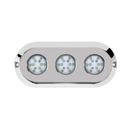 Apache PROLED Ultra Series - Triple - underwater led light - Ultra White - Stainless steel 316L - IP68