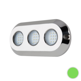 Apache PROLED Ultra Series - Triple - underwater led light - Sea Green - Stainless steel 316L - IP68