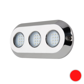 Apache PROLED Ultra Series - Triple - RVS 316L - onderwater LED Light - Granade Red - IP68