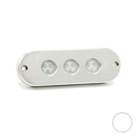 Apache PROLED Classic Series - Triple - Unterwasser-LED-Licht - Ultra White - Edelstahl 316L - IP68