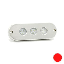 Apache PROLED Classic Series - Triple - Unterwasser-LED-Licht - Granade Red - Edelstahl 316L - IP68