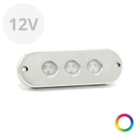 Apache PROLED Classic Series - Triple - Unterwasser-LED-Licht - Super RGB - Edelstahl 316L - IP68