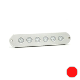 Apache PROLED Classic Series - Sextuple- Unterwasser-LED-Licht - Granade Red - Edelstahl 316L - IP68