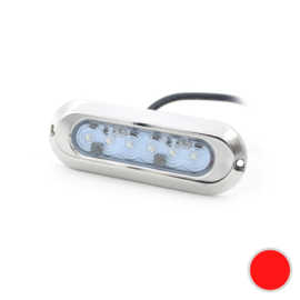 Apache PROLED Slim Series - Single - Unterwasser-LED-Licht - Granade Red - Edelstahl 316L - IP68