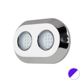 Apache PROLED Ultra Series - Duo - Unterwasser-LED-Licht - Dual color Ultra White & Midnight Blue - Edelstahl 316L - IP68