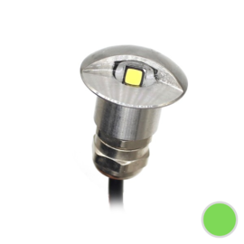 Apache PROLED - half covered Step LED Light - 12VDC - Stainless steel - Sea Green - Diameter 16 mm  - IP67