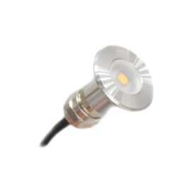 Apache PROLED - Flat Surface Step LED Light - 12VDC - Non polished stainless steel - Diameter 16 mm  - IP67