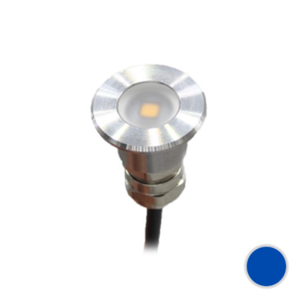 Apache PROLED - Flat Surface Step LED-Leuchte - 12VDC - Nicht polierter Edelstahl - Midnight Blue - Durchmesser 16 mm - IP67