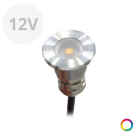 Apache PROLED - Trap en deck inbouw LED spot - 12V - Niet gepolijst RVS - Super RGB - Ø 16 mm - IP67