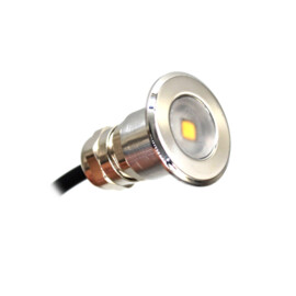 Apache PROLED - Flat Surface Step LED Light - 12VDC - Polished stainless steel - Diameter 16 mm  - IP67