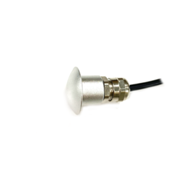 Apache PROLED - half covered Step LED Light - 12VDC - Silver Aluminium - Super RGB - Diameter 16 mm  - IP67