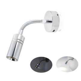 Apache PROLED - Interior series - No.03 - LED leeslamp - Touch aan/uit & dimbaar - met USB lader - warm wit - 10-30 VDC