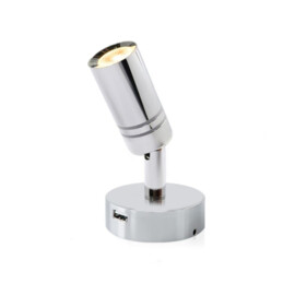 Apache PROLED - Interior series - No.02 - LED leeslamp - Touch aan/uit & dimbaar - met USB lader - warm wit - 10-30 VDC