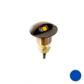 Apache PROLED - half covered Step LED Light - 12VDC - Bronze Stainless steel - Midnight Blue - Diameter 16 mm  - IP67