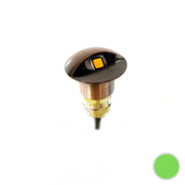 Apache PROLED - half covered Step LED Light - 12VDC - Bronze Stainless steel - Sea Green - Diameter 16 mm  - IP67