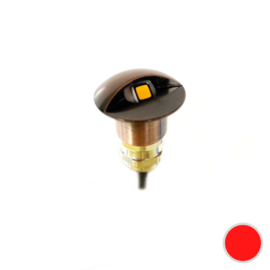 Apache PROLED - halb abgedeckte Step LED-Leuchte - 12VDC - Bronze Rostfreier Stahl - Granade Red - Durchmesser 16 mm - IP67